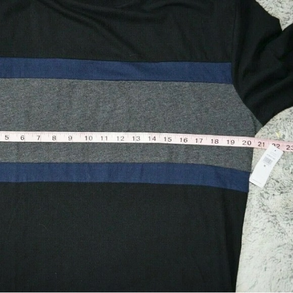 NEW Gap  Everyday Crewneck Long Sleeve BLACK GREY BLUE, Cotton Sz M, NWT - Picture 8 of 9